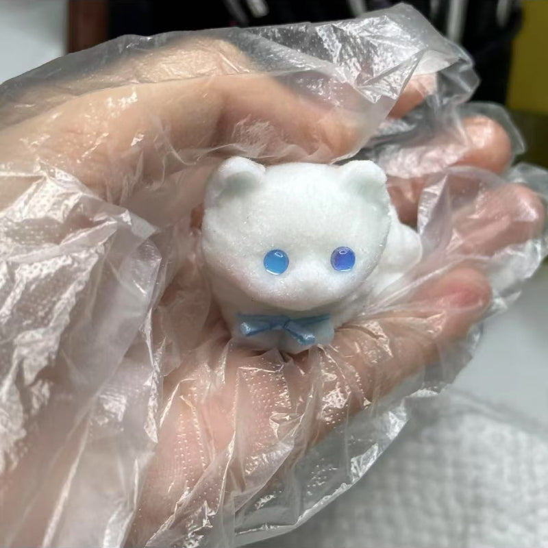 1Psc Mini Cat Taba Squishy Toy (Random Color )