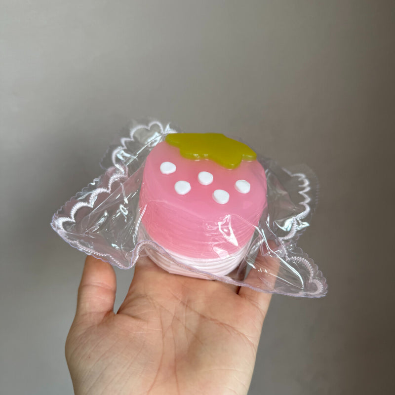 Clear Strawberry Squishy Toy