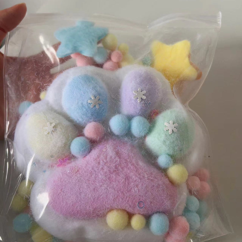 800g Super Large Flocking Ultra Soft Silicone Cat Paw Squishy Toy Handmade Toy(Color can be customized)