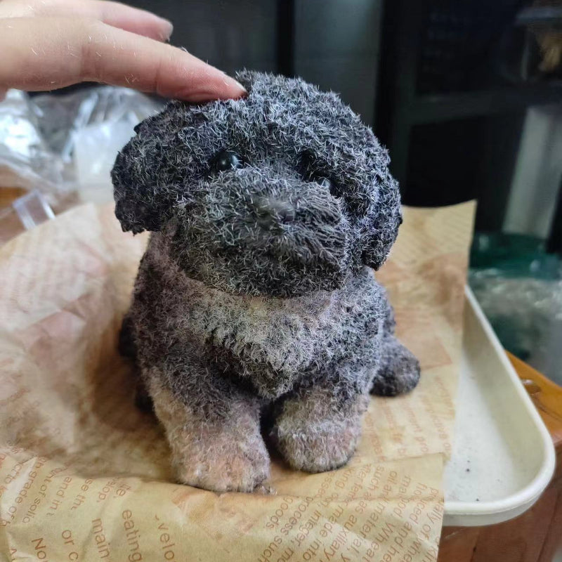 Handmade Silicone with fur Squishy Big Dog (Support customization)