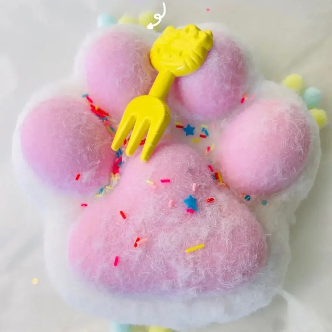 800g Super Large Flocking Ultra Soft Silicone Cat Paw Squishy Toy Handmade Toy(Color can be customized)