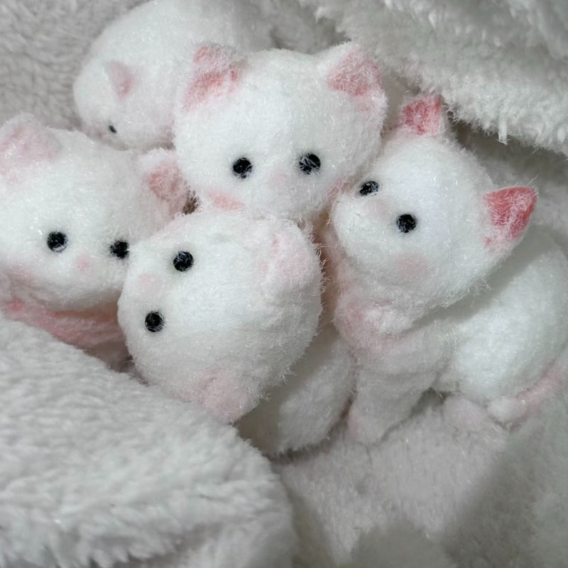 Handmade Silicone Squishy White Cat