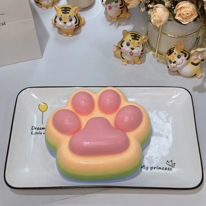 800g Handmade Silicone Squishy Super HugeCat‘s Paw (Rainbow Color)