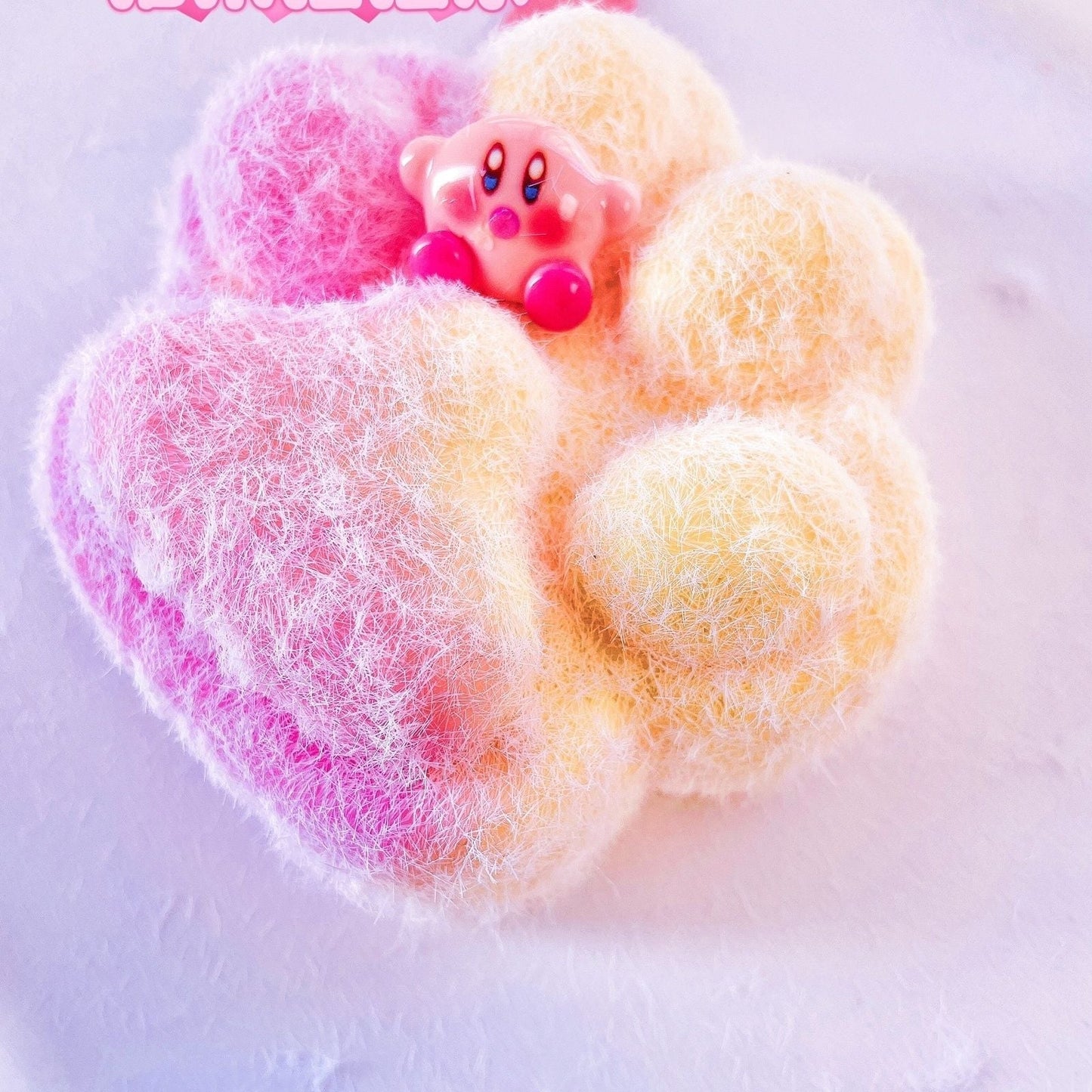 260g Hademade with Flocking Powder Soft Silicone Cat Paw Squishy Toy Christmas Gift