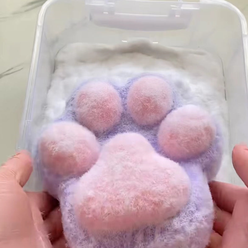 800g Handmade Silicone Squishy Super HugeCat‘s Paw (Purple-Pink)