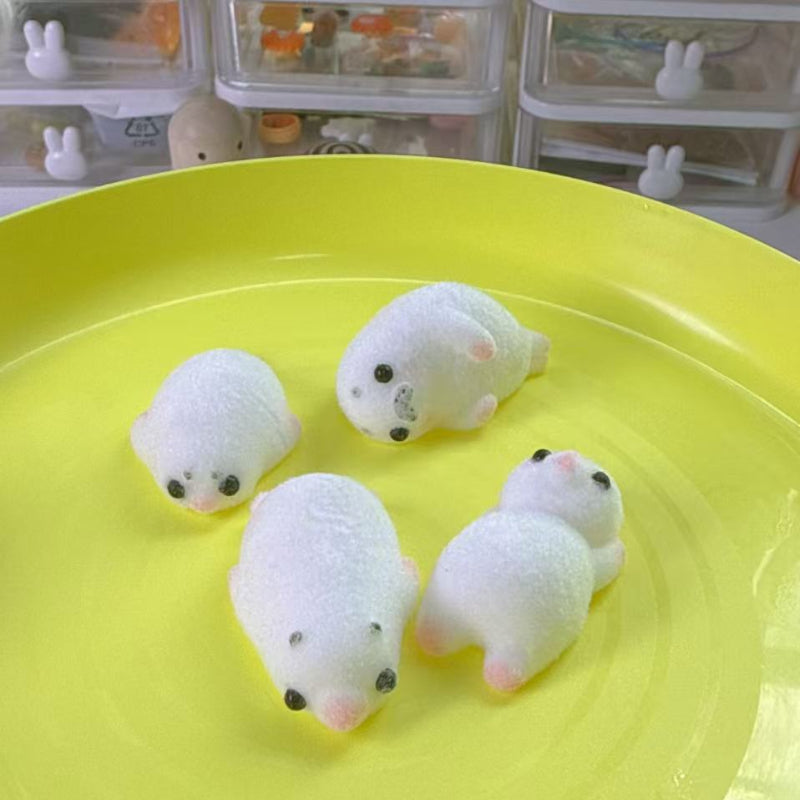 Handmade Silicone Tabab Squishy Teddy Mini Seal (Random Shape)