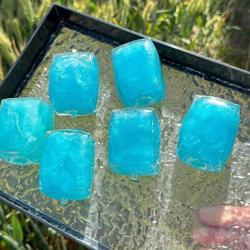 Blue Cube Stress ball