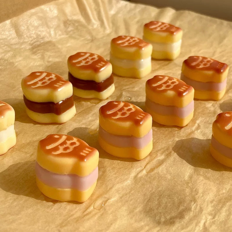 1Pcs Handmade Silicone Squishy Tiny Three Layers Taiyaki(Random color)