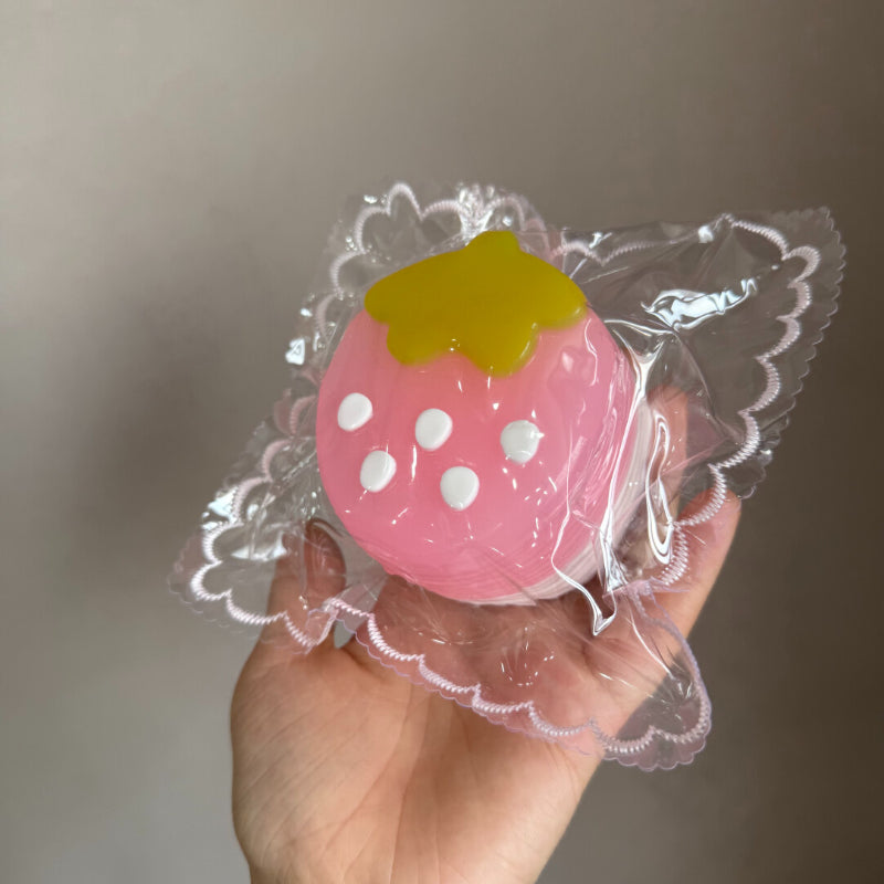 Clear Strawberry Squishy Toy