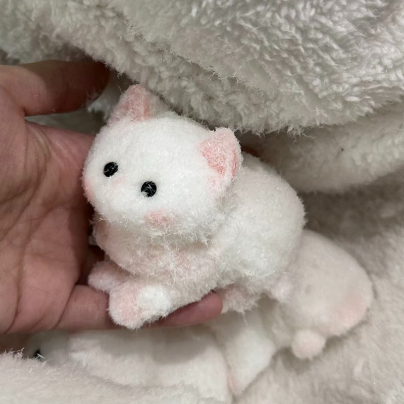 Handmade Silicone Squishy White Cat