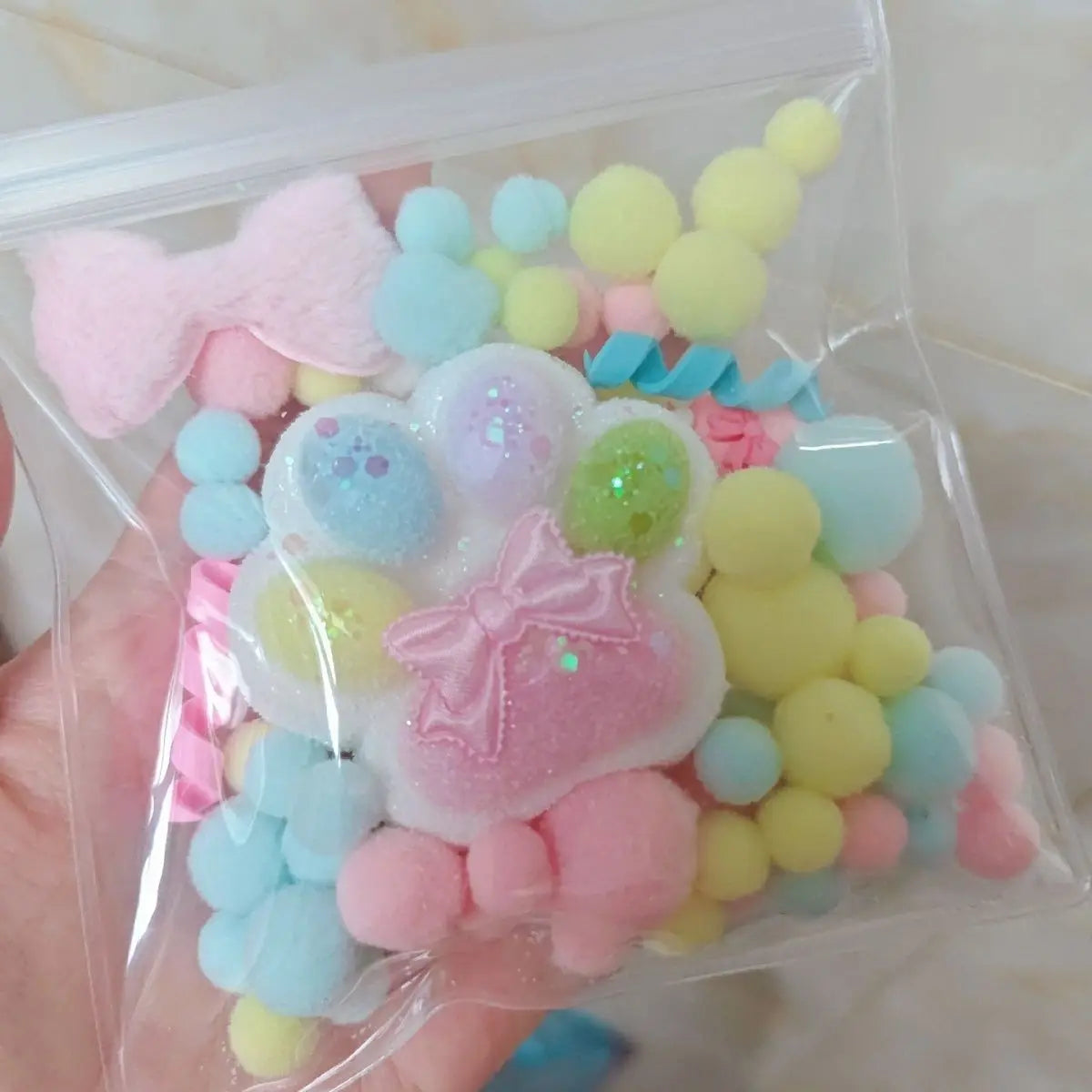 Handmade Silicone Rainbow Cat Paw Stress Relief Squishy Toy