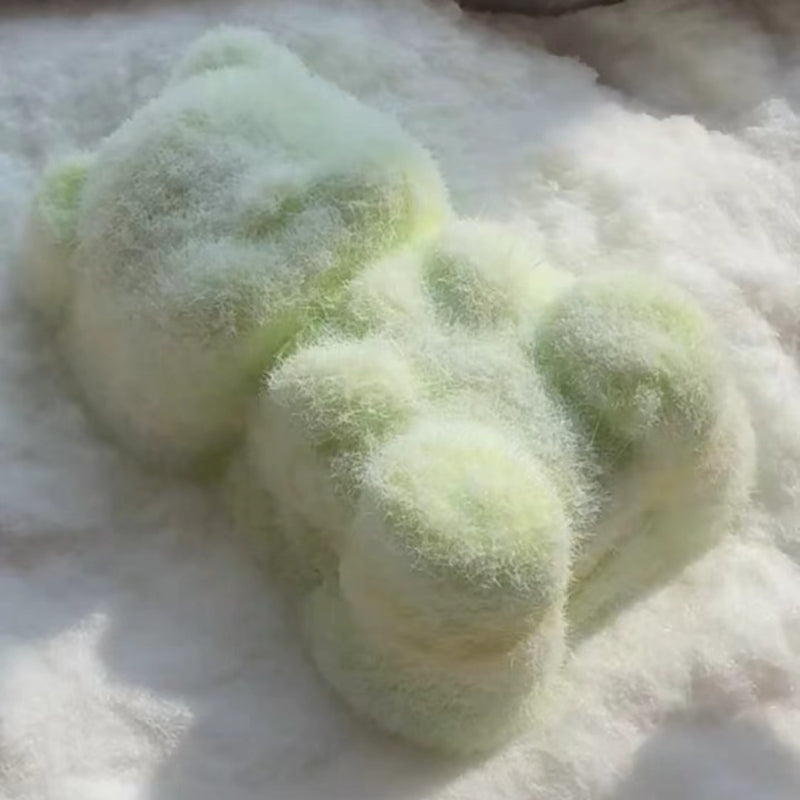 Handmade Silicone Squishy Green Bear