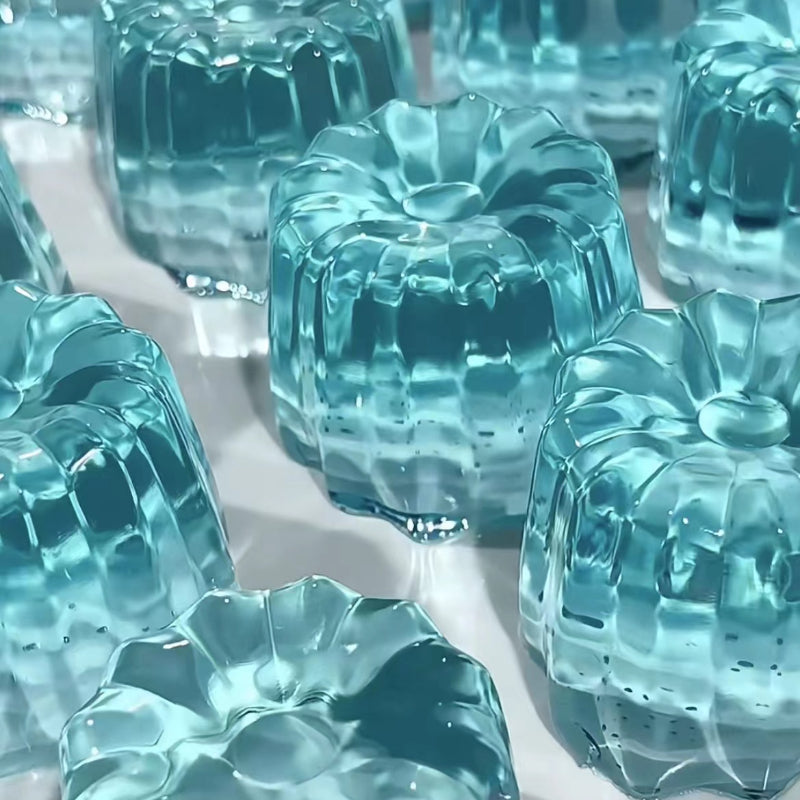 Handmade Silicone Squishy Clear Blue Pudding