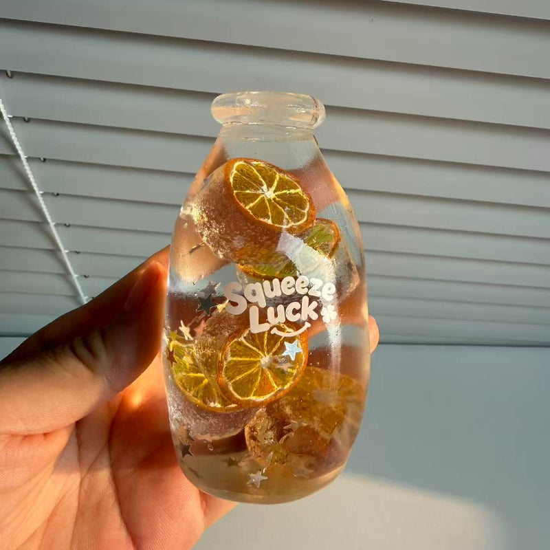 Glass Fruit Candy Jar