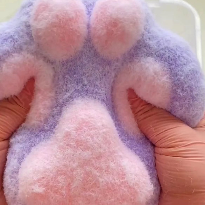 800g Handmade Silicone Squishy Super HugeCat‘s Paw (Purple-Pink)