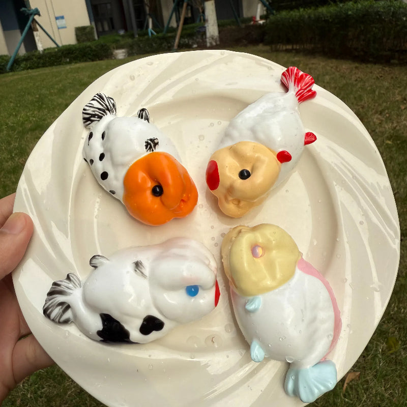 70g Ranchu Goldfish Taba Squishy Toy