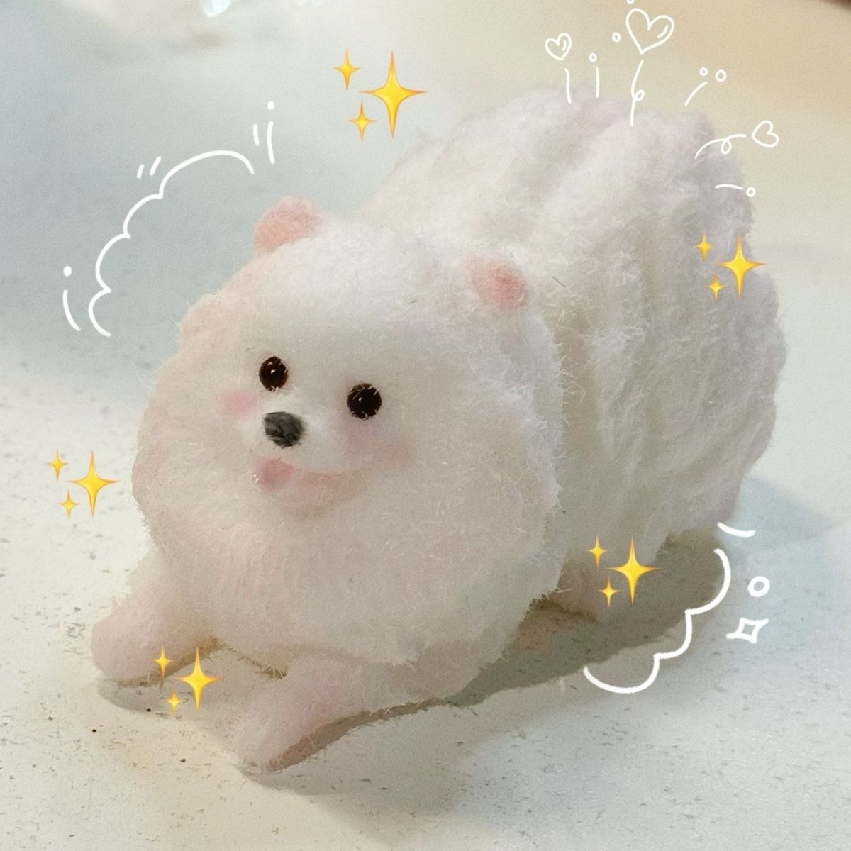 Handmade Silicone  Squishy  Puppy Pomeranin