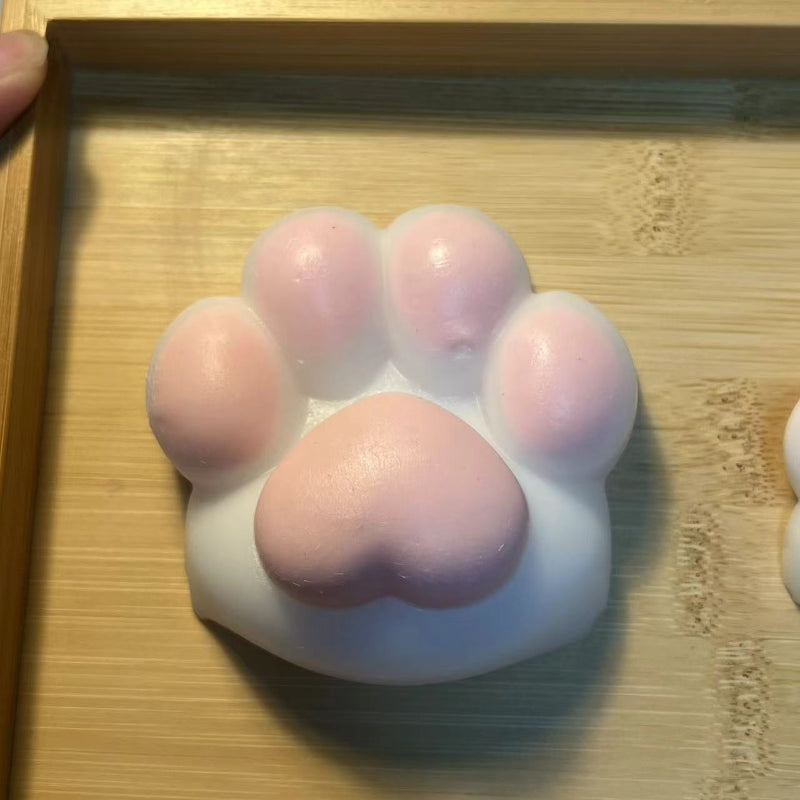 Handmade Silicone Squishy  Cat's Paw with Love