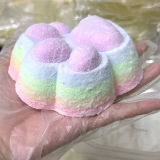 320g Handmade Silicone Squishy Rainbow Cat's Paw