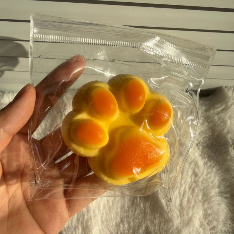Handmade Silicone Caramel Cat Paw Stress Relief Squishy Toy
