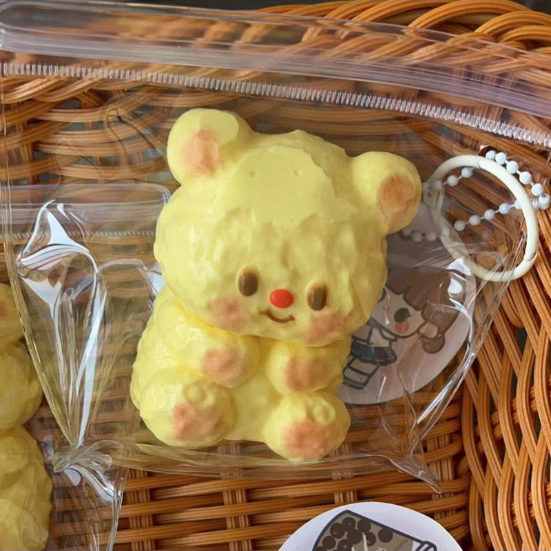 Handmade Silicone Squishy Little Yellow Bear