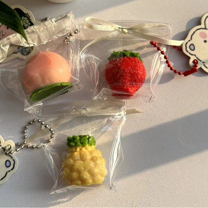 Handmade Silicone Tabab Squishy Teddy Mini Fruit