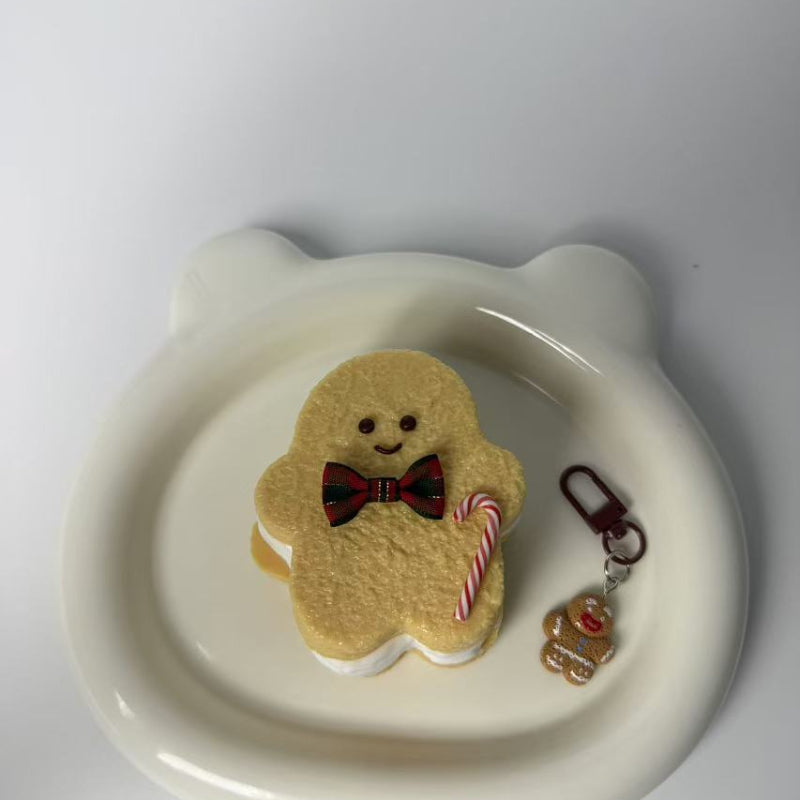 Handmade Christmas Three-Layer Gingerbread Man Taba Tabab Squishy Toy