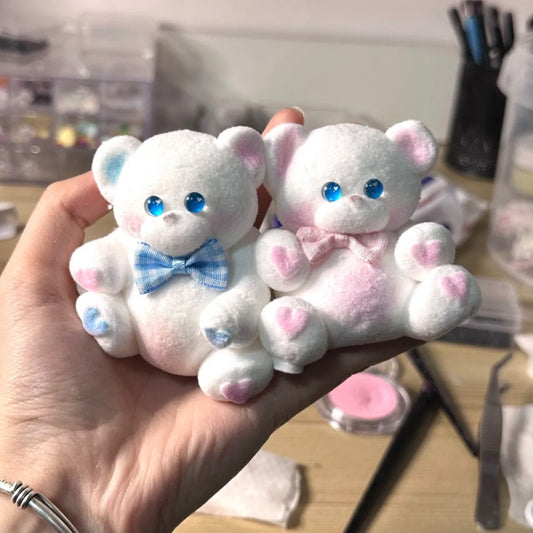 Handmade Silicone Squishy  White Bear