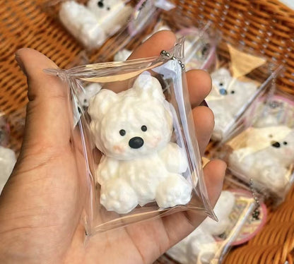 Handmade Silicone Squishy white Bear