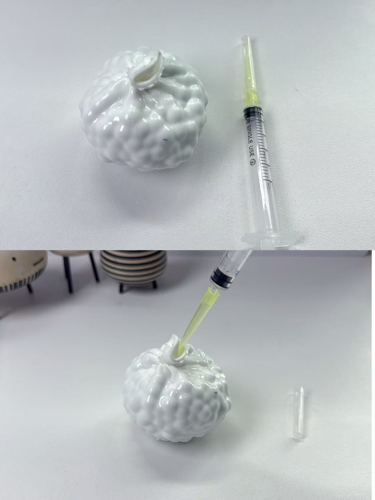 Handmade Stress Relief Balls (Includes plastic tip syringe)) Random Color