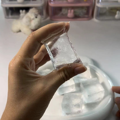 1Pcs Handmade Silicone Squishy Transparent Ice Cube