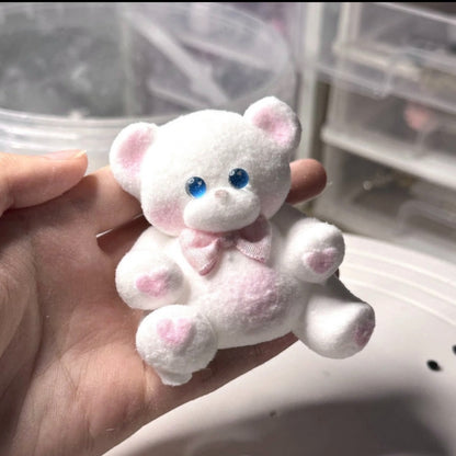 Handmade Silicone Squishy  White Bear