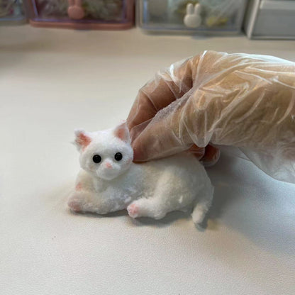 Handmade Silicone Squishy White Cat