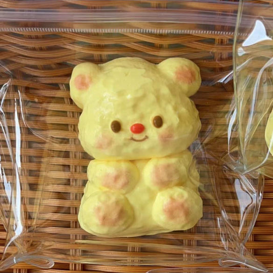 Handmade Silicone Squishy Little Yellow Bear