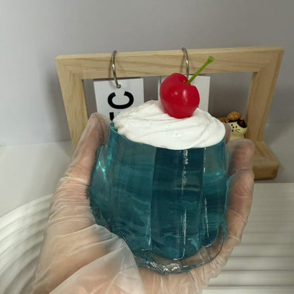 270g Handmade Silicone Tabab Squishy Transparent Blue Pudding