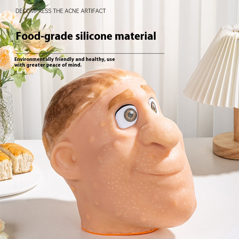 Eco-Friendly Realistic Acne Popping Stress Relief Toy Big Head Pimple Squeezer