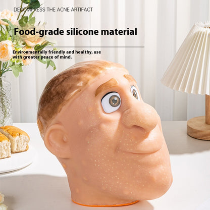 Eco-Friendly Realistic Acne Popping Stress Relief Toy Big Head Pimple Squeezer