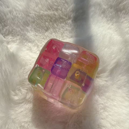 Colored Hard Candy Cube