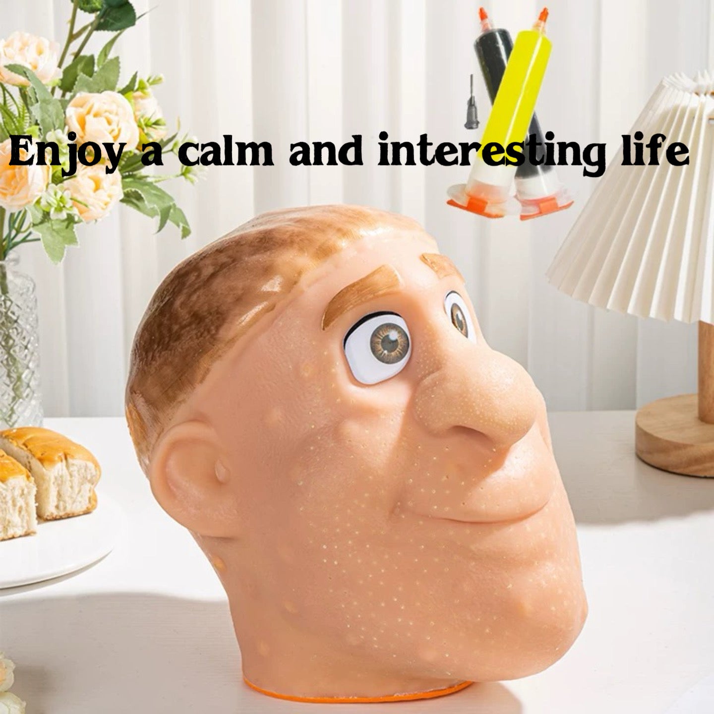 Eco-Friendly Reusable Realistic Acne Popping Stress Relief Toy Big Head Pimple Squeezer