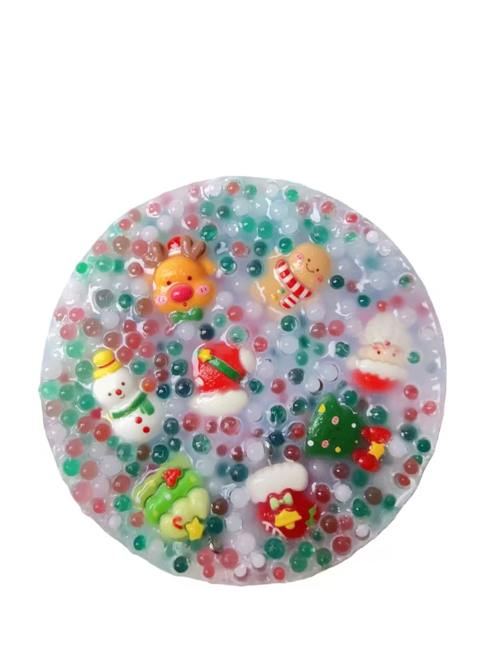 Christmas Round Water Beads Pimple Popper Picky Fidget Toys for Stress Relief