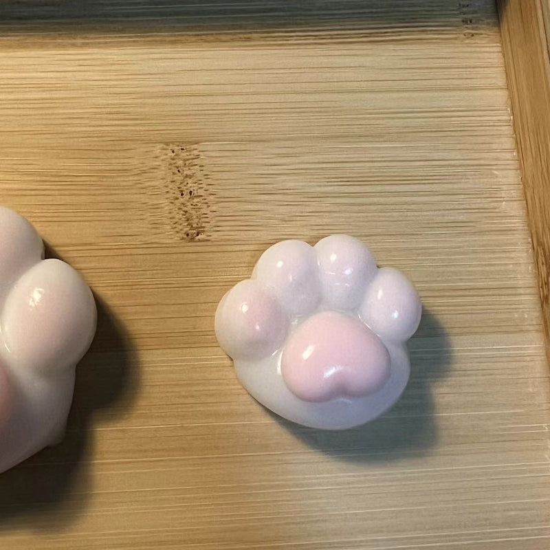 Handmade Silicone Squishy  Cat's Paw with Love