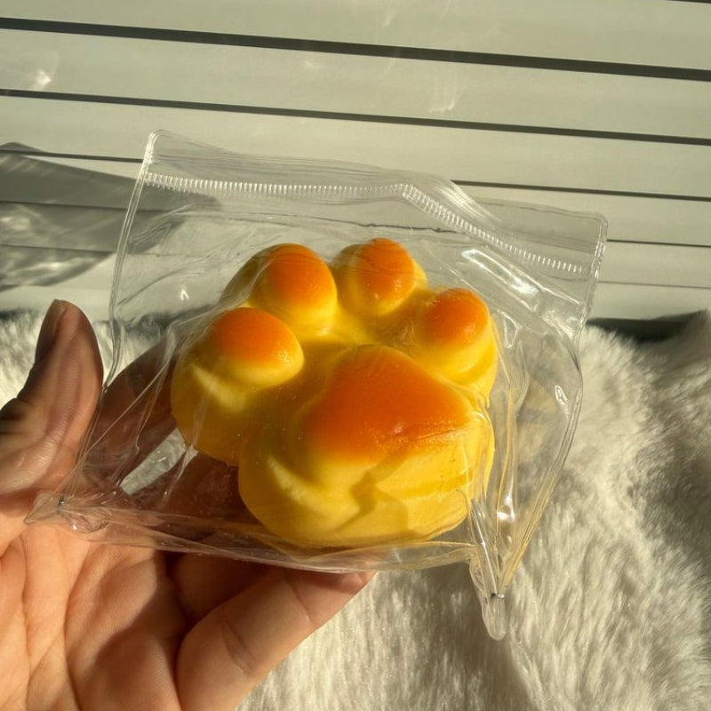 Handmade Silicone Caramel Cat Paw Stress Relief Squishy Toy