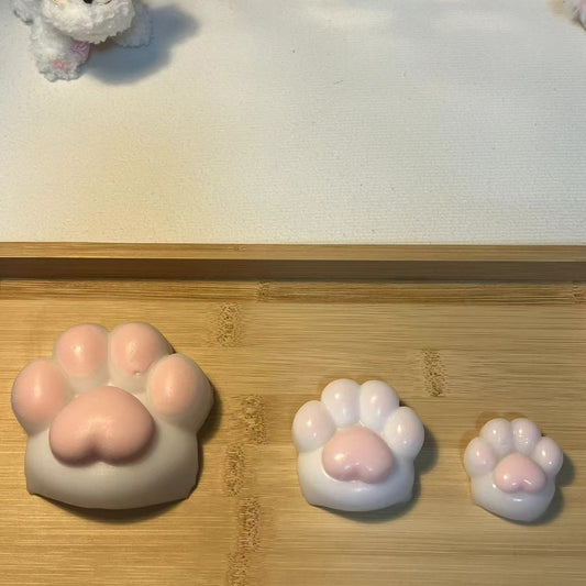 Handmade Silicone Squishy  Cat's Paw with Love