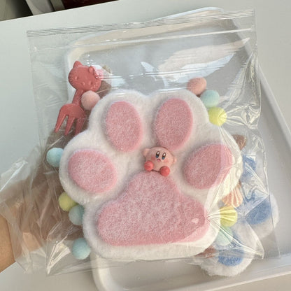 400g Hademade Large Flocking Soft Silicone Cat Paw Squishy Toy Christmas Gift